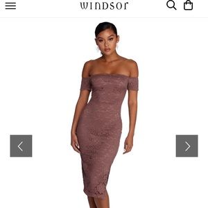 WINDSOR Mauve Midi Dress